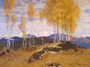 Adrian Scott Stokes Autumn in the Mountains oil on canvas